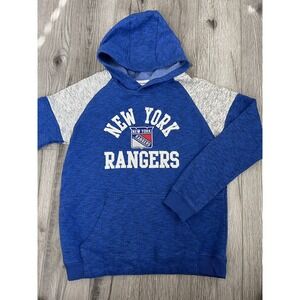 NHL New York Rangers Hockey Hoodie Jacket Pullover - Youth Large 10/12‎